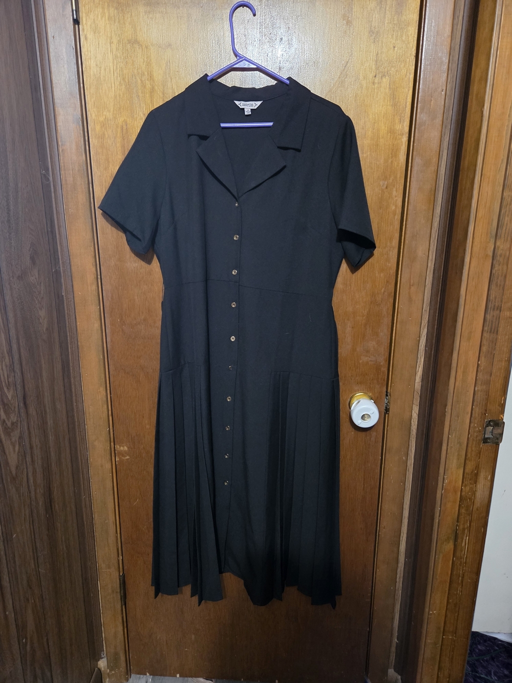 Nanette Lepore Black Button-Front Midi Dress